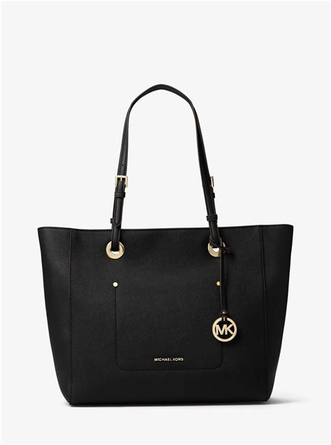 michael kors tote leather|michael kors saffiano leather tote.